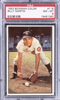 1953 Bowman Color #118 Billy Martin Rookie Card – PSA NM-MT 8